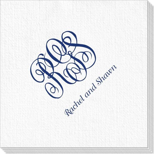 Script Monogram with Text Deville Napkins