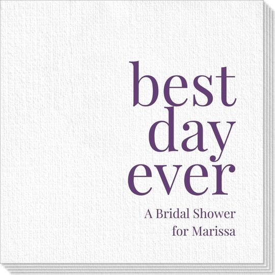 Best Day Ever Big Word Deville Napkins