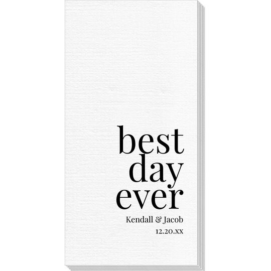 Best Day Ever Big Word Deville Guest Towels