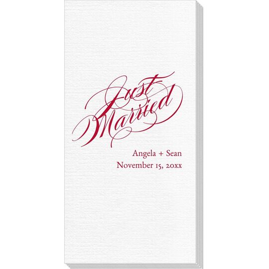 Romantic Just Married Deville Guest Towels
