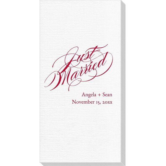 Romantic Just Married Deville Guest Towels