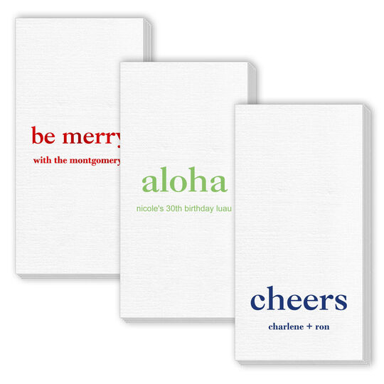 Design Your Own Big Word Deville Guest Towels