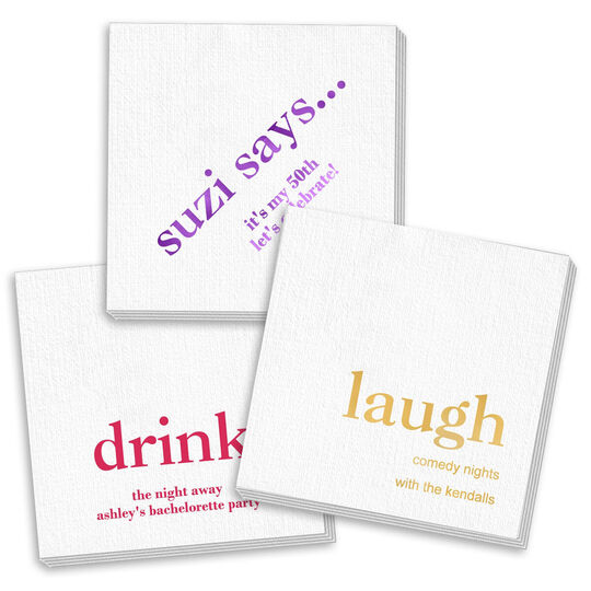 Design Your Own Big Word Deville Napkins