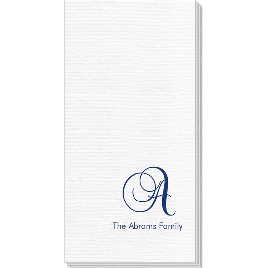 Elegant Initial Deville Guest Towels