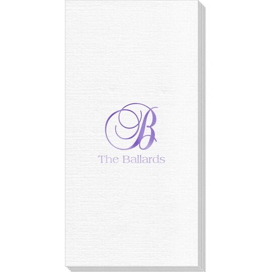 Elegant Initial Deville Guest Towels