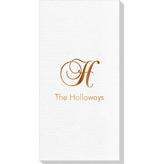 Elegant Initial Deville Guest Towels