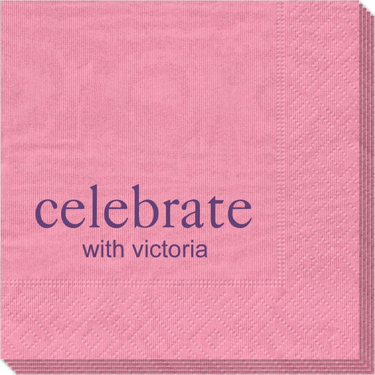 Big Word Celebrate Moire Napkins