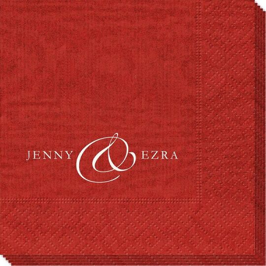 Elegant Ampersand Moire Napkins