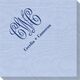 Script Monogram with Text Moire Napkins Image 1 of 2