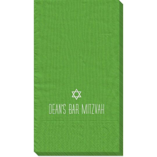 Little Star of David Moire Guest Towels