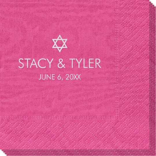 Little Star of David Moire Napkins