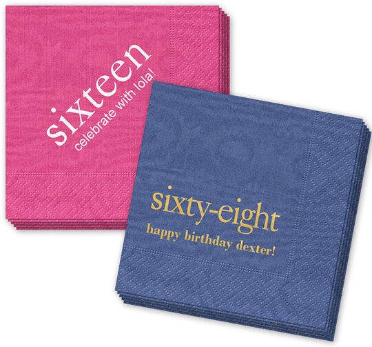 You Create Your Big Number Moire Napkins