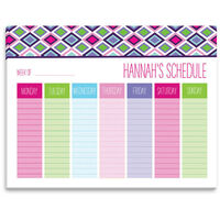 Diamonds Weekly Schedule Pad