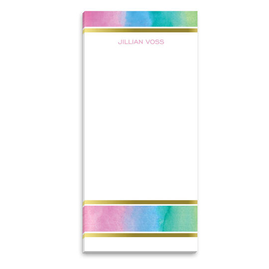 Pastel Watercolor List Notepad