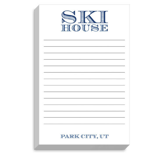 Ski House Chunky Notepad