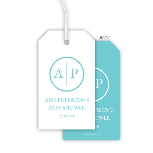 Initial Monogram Hanging Gift Tags