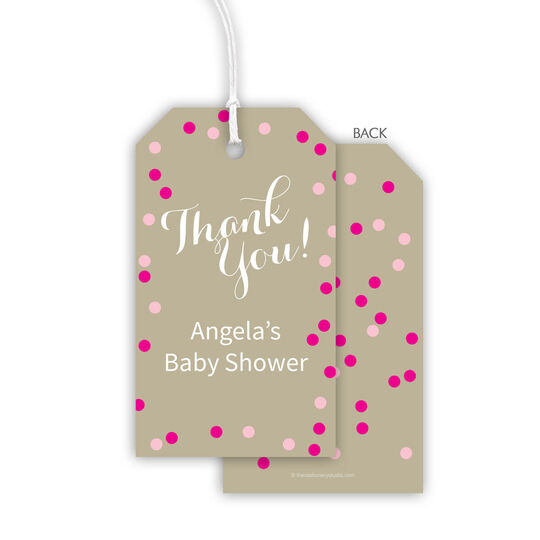 Confetti Vertical Thank You Hanging Gift Tags