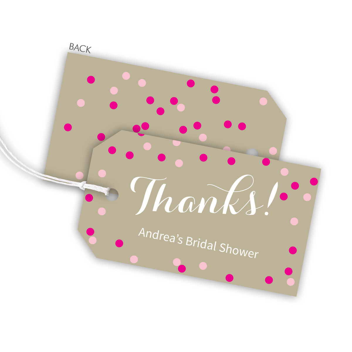 Confetti Horizontal Thank You Hanging Gift s