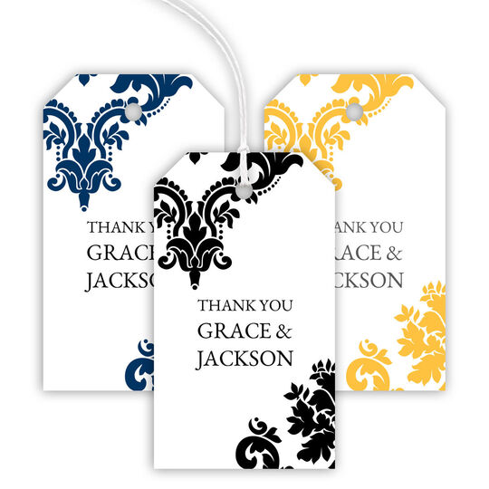 Damask Hanging Gift Tags