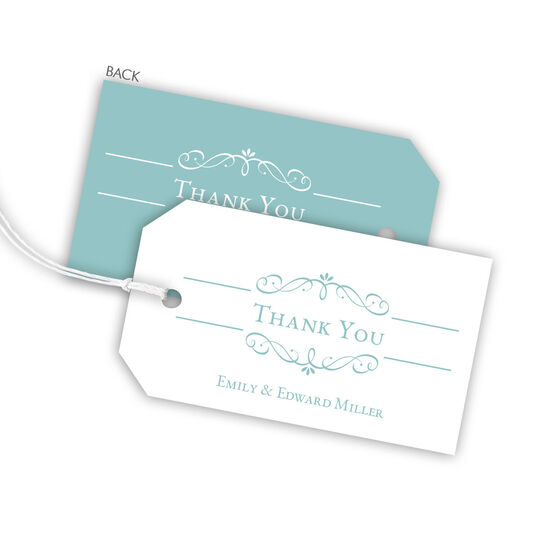 Elegant Scroll Hanging Gift Tags