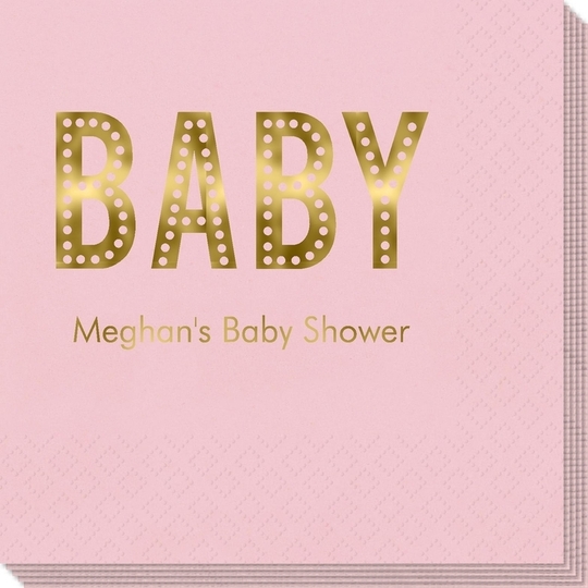 Polka Dot Baby Napkins