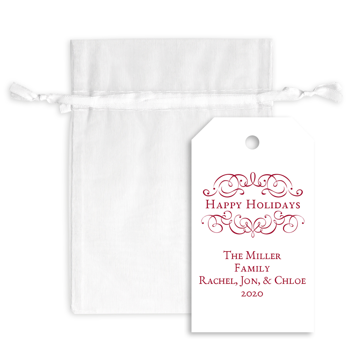 organza bags with personalized ribbon