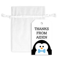 Penguin Hanging Gift Tags with Organza Bags