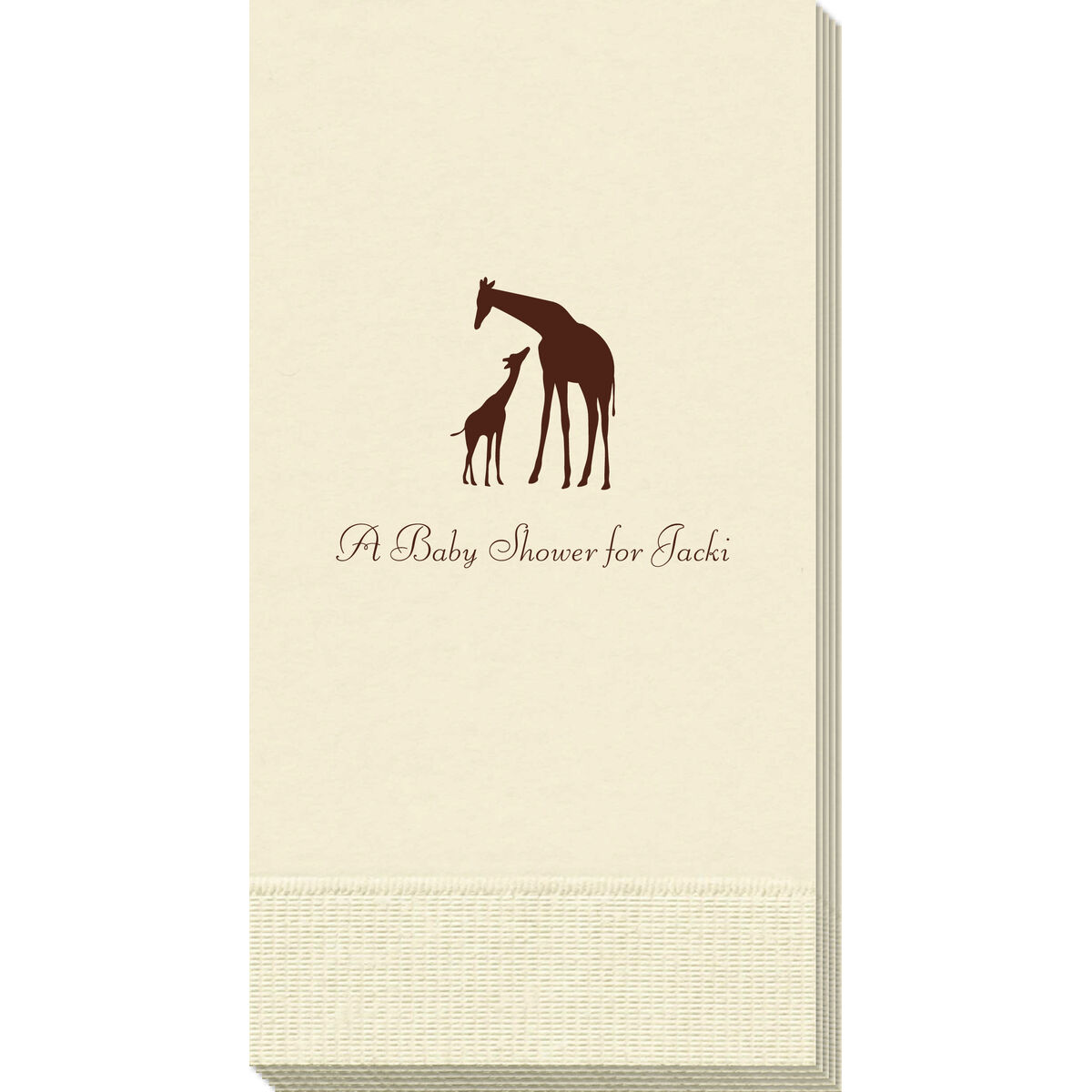 Personalized Giraffe Duo Guest Towels