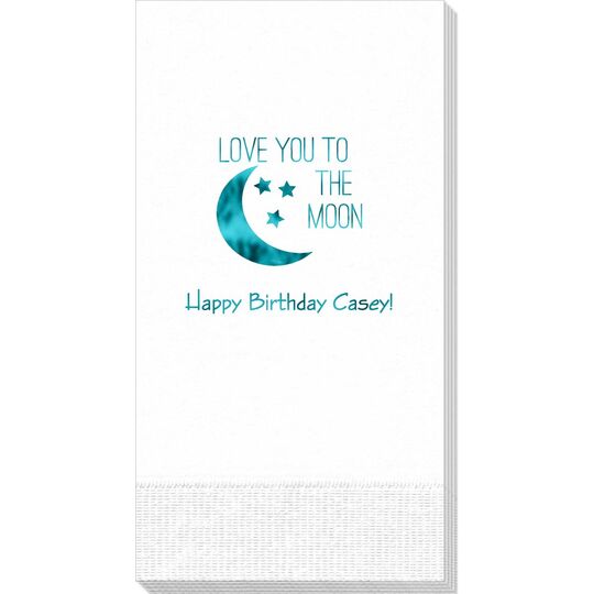 Love You To The Moon Guest Towels