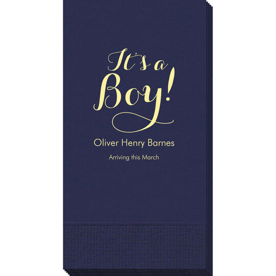 Elegant It's A Boy Guest Towels