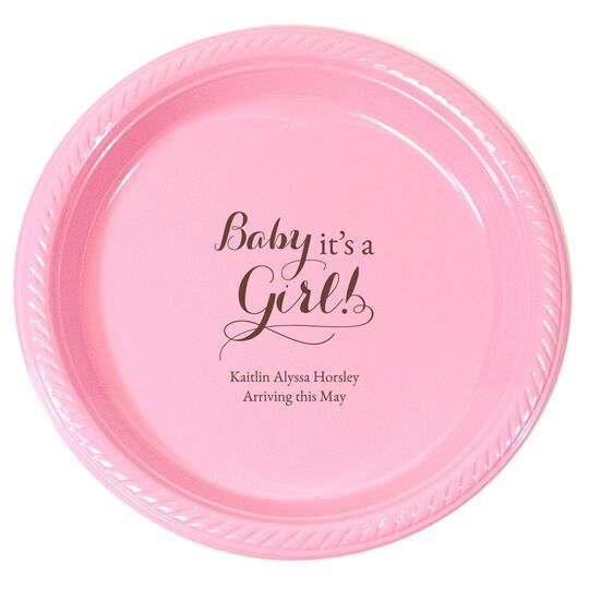 It's A Girl Plastic Plates