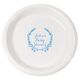 Personalized Floral Laurel Wreath Plastic Plates Image 4 of 5