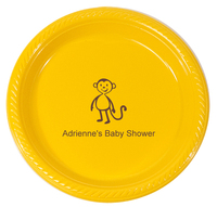 Personalized Monkey Business Plastic Plates