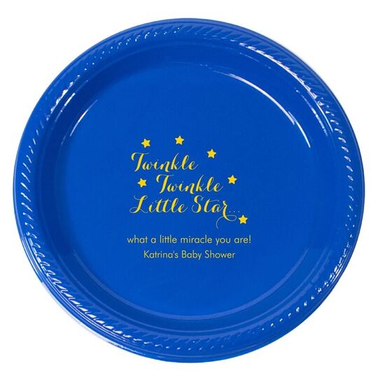 Personalized Twinkle Twinkle Little Star Plastic Plates