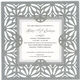 Silver Glittered Die-cut Frame Invitations Image 1 of 2