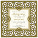 Gold Glittered Die-cut Frame Invitations Image 1 of 2