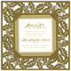 Gold Glittered Holly Die-cut Frame Invitations Image 1 of 2