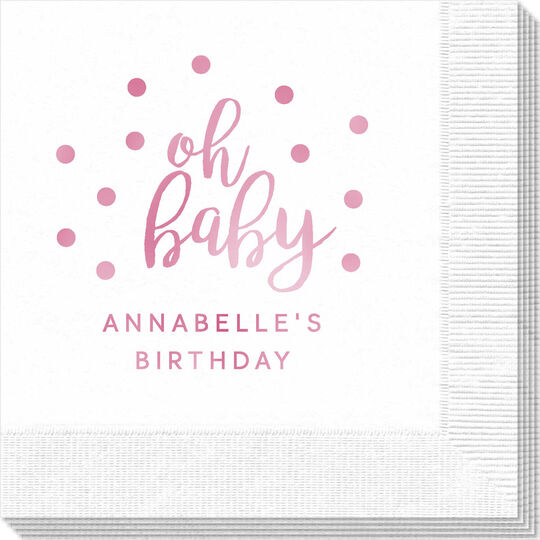 Confetti Dots Oh Baby Napkins