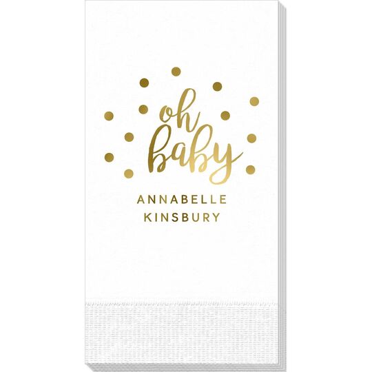 Confetti Dots Oh Baby Guest Towels