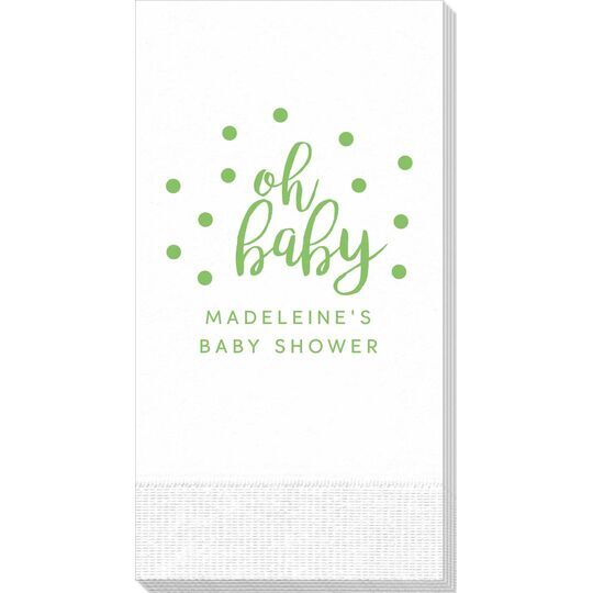 Confetti Dots Oh Baby Guest Towels