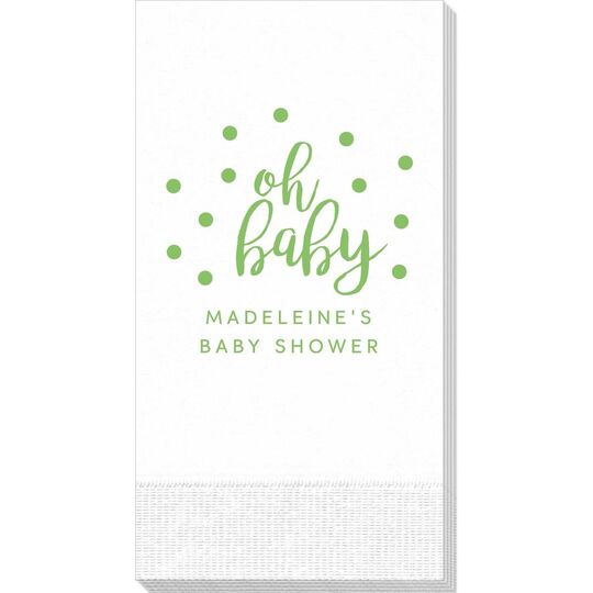 Confetti Dots Oh Baby Guest Towels