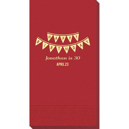 Birthday Banner Guest Towels