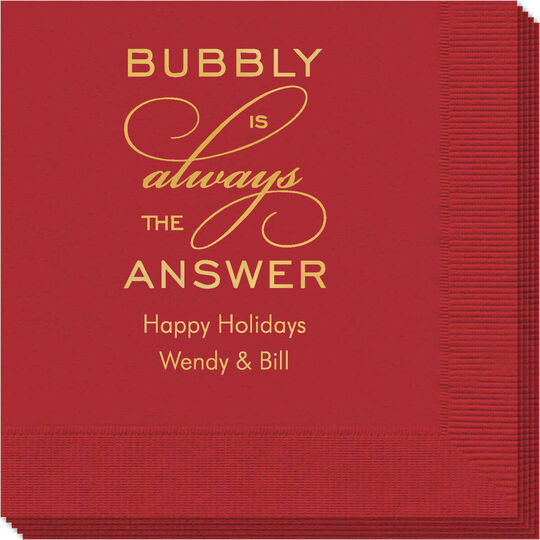 Bubbly is the Answer Napkins
