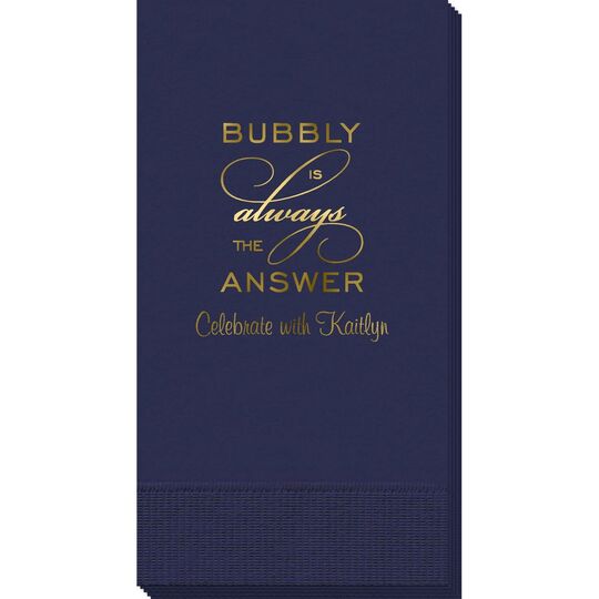 Bubbly is the Answer Guest Towels