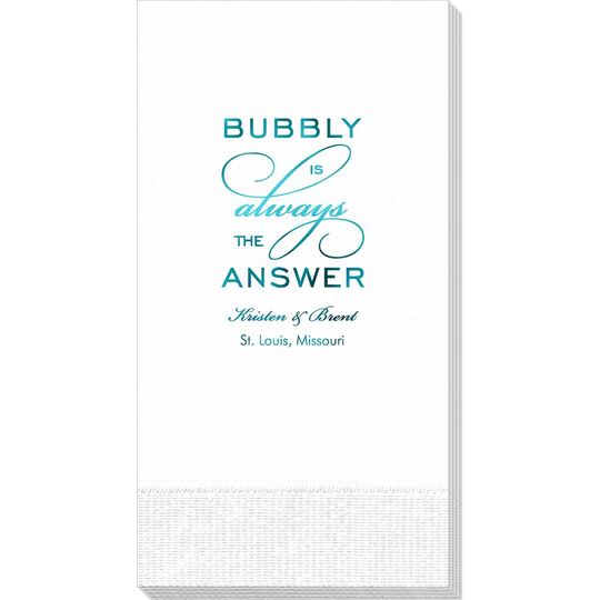 Bubbly is the Answer Guest Towels