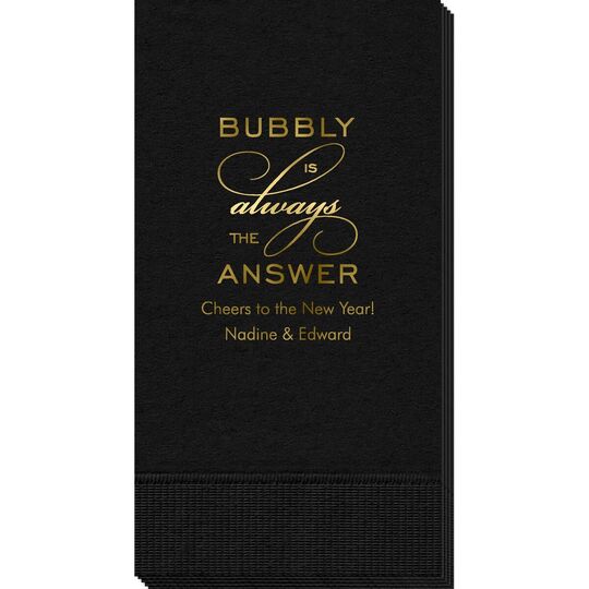 Bubbly is the Answer Guest Towels