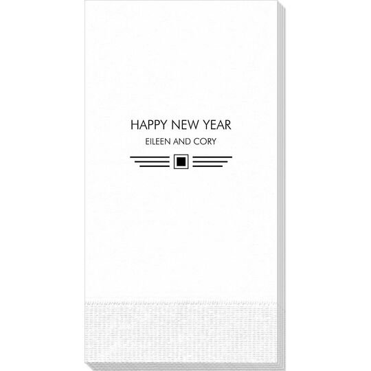 Modern Deco Scroll Guest Towels