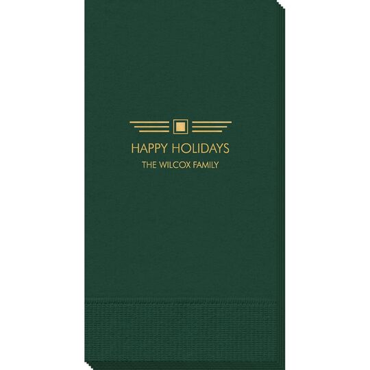 Modern Deco Scroll Guest Towels