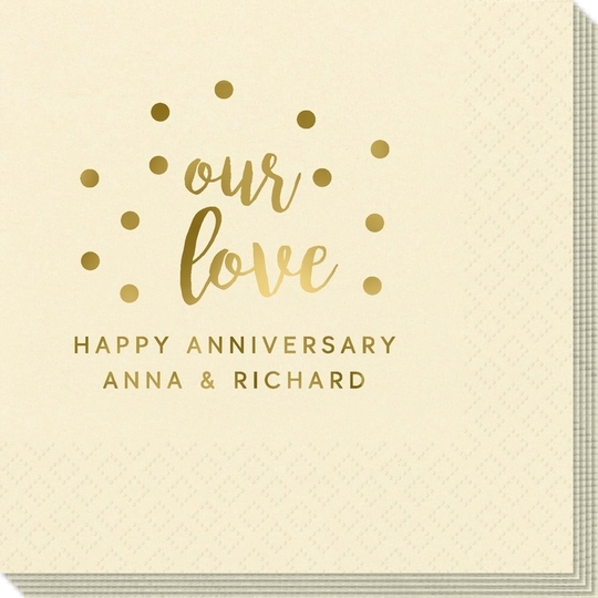 Confetti Dots Our Love Napkins