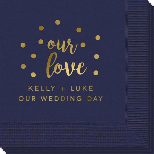 Confetti Dots Our Love Napkins